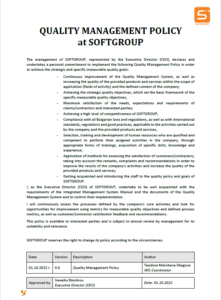 softgroup quality management policy